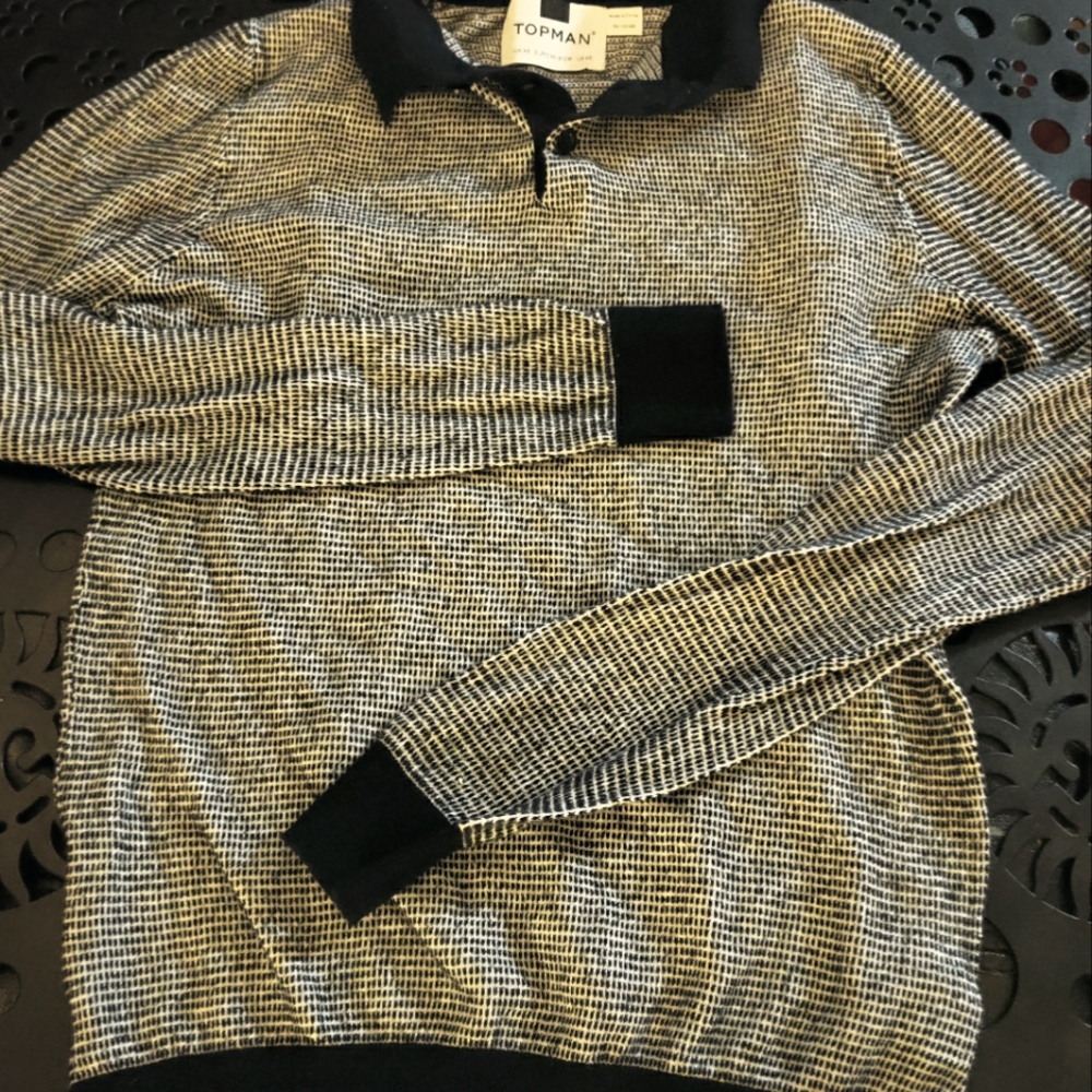 XS NWOT TOPMAN Long Sleeve Polo